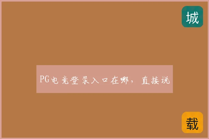 PG电竞登录入口在哪，直接说